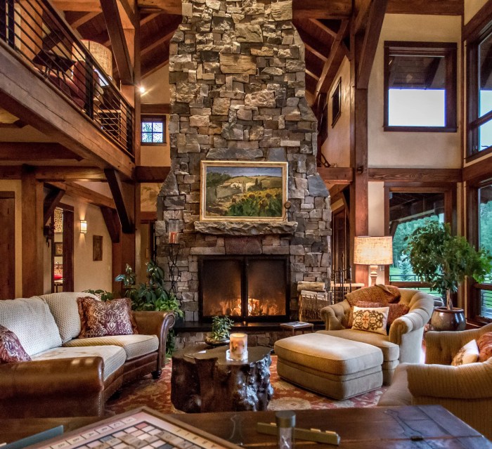 How to decorate a living room rustic style