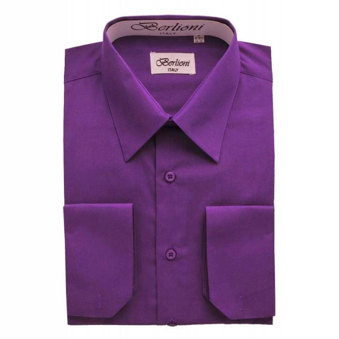 Men purple dress shirt