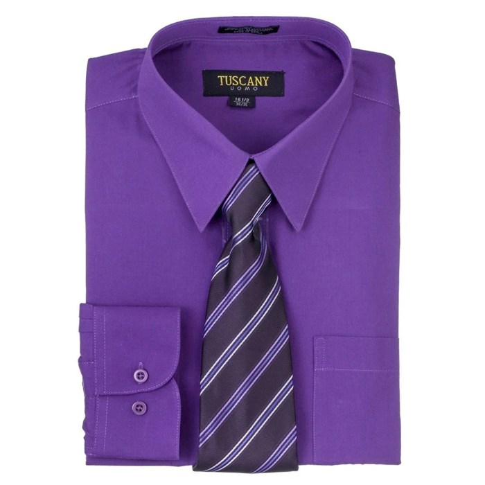 Men purple dress shirt