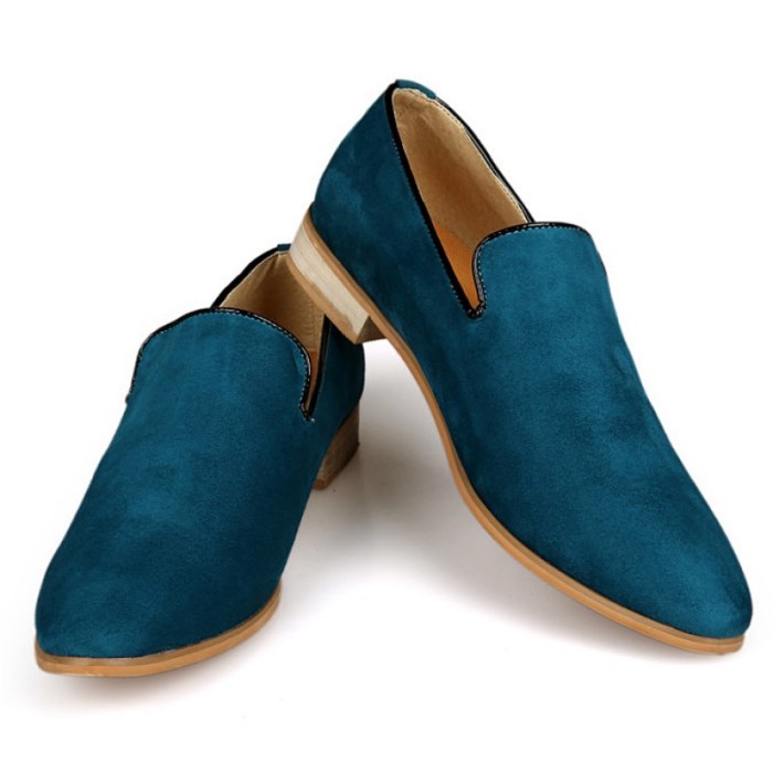 Teal blue mens dress shoes