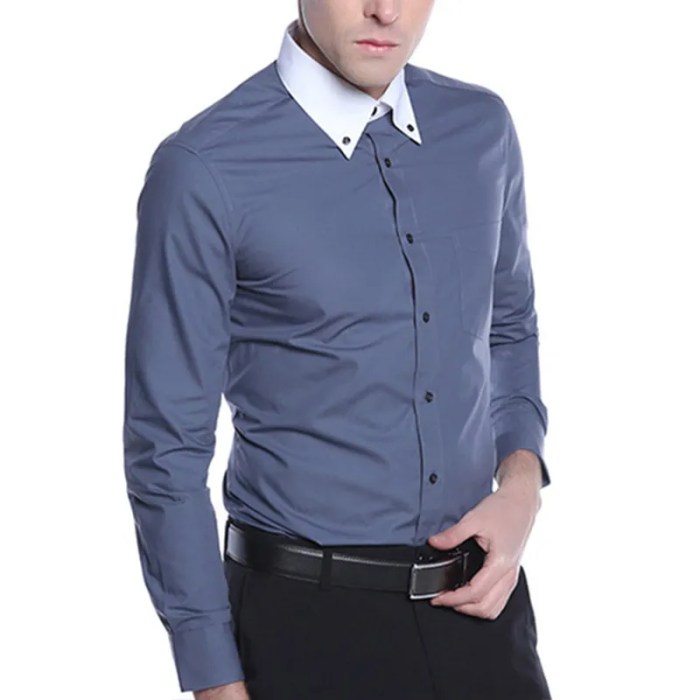 Mens gray dress shirt