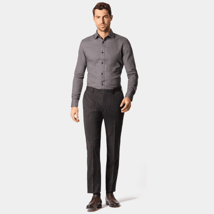 Mens gray dress shirt