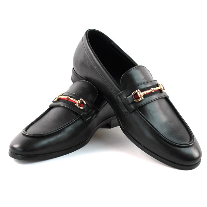 Mens dress shoes black and gold