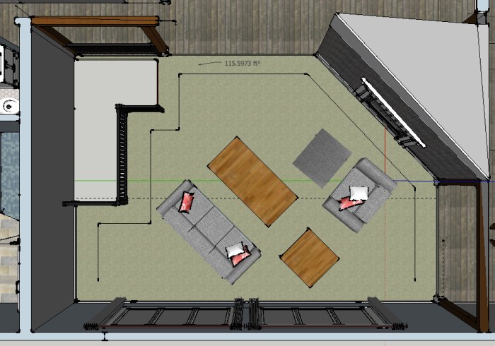 How to decorate room with strange layout